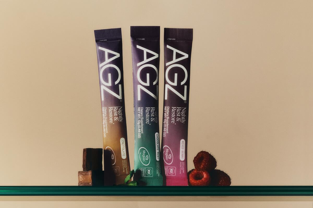 AGZ Sleep Drink Sampler – ingredients and vitamins illustration