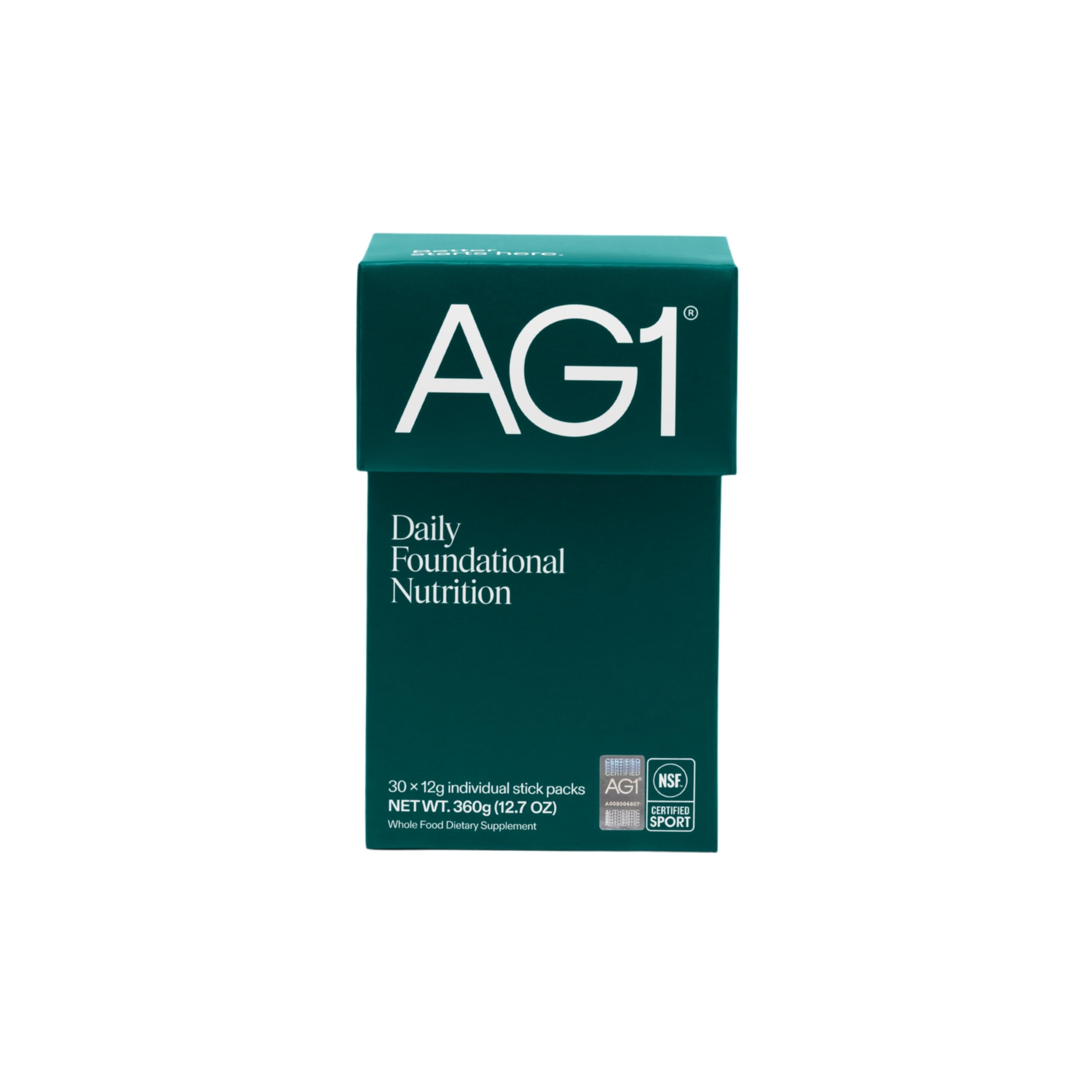 AG1 Travel Pack Classic Formula packaging 30-count