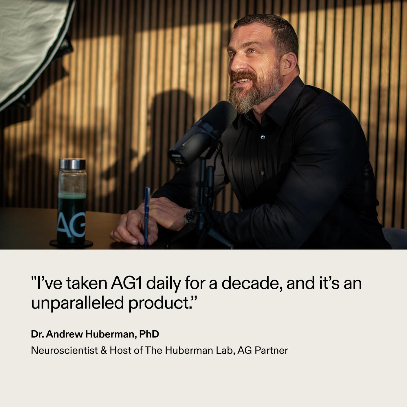 No shaker required – AG1 Travel Pack lifestyle shot