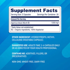 USA-made packaging for Agaricus Bio 600mg supplement - image 08