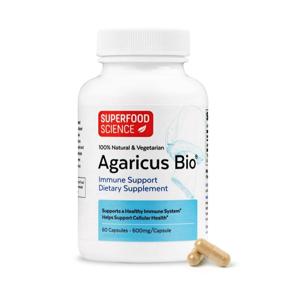 Agaricus Bio 600mg USA-grown ABM mushroom capsules - image 01