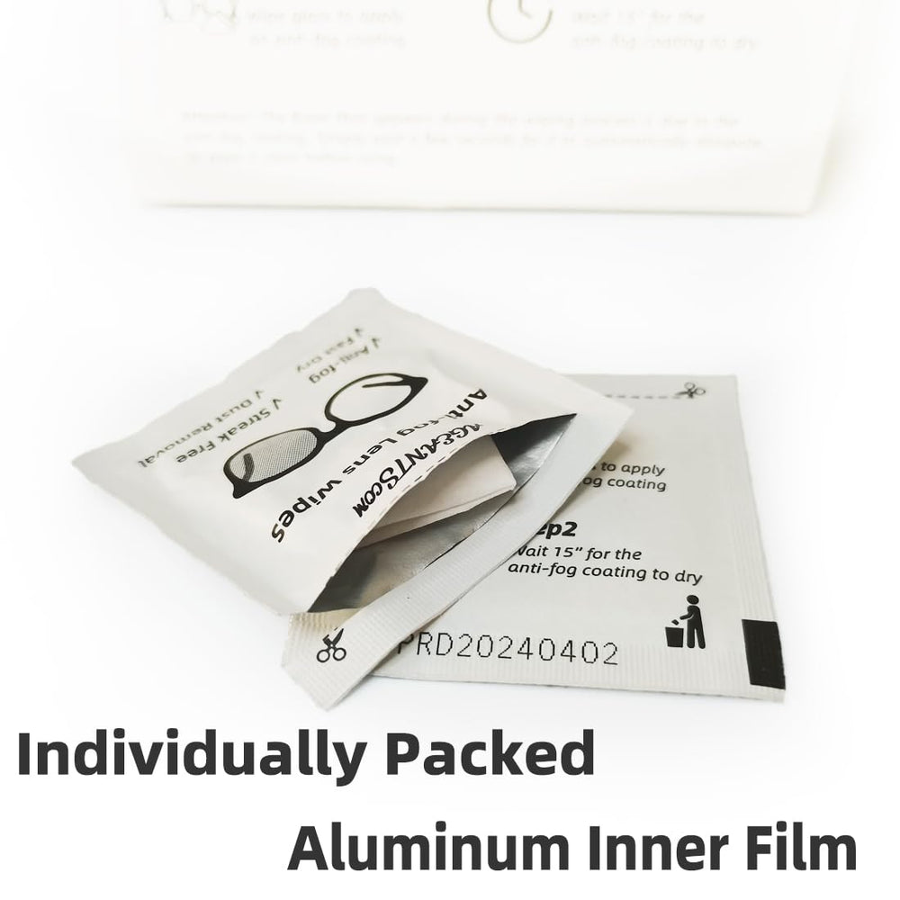 Anti fog wipe used on a camera lens