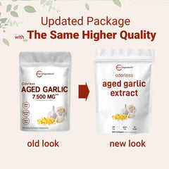 Graphic illustrating 2-year aged garlic extract process