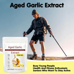 Lifestyle shot of Aged Garlic Extract bottle