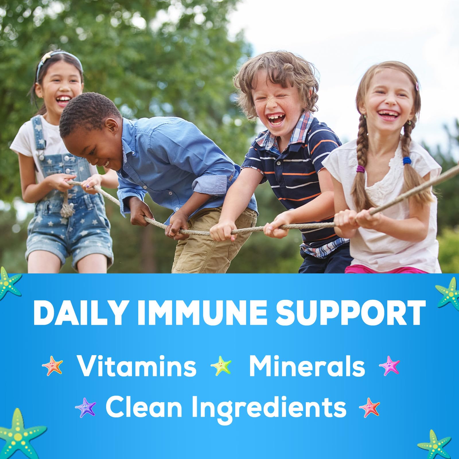 Gummies suitable for children ages 4 and up