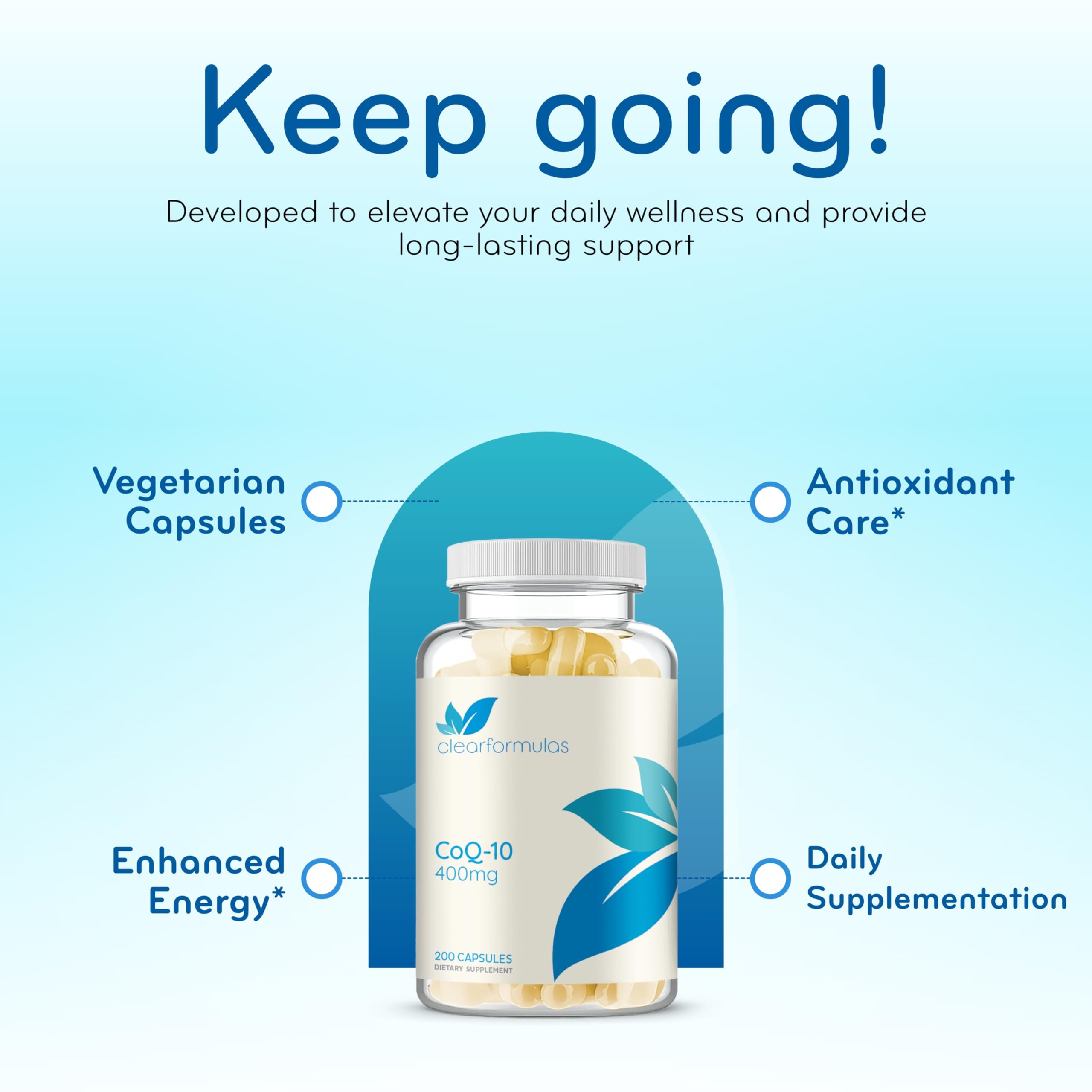 CoQ10 400mg capsules for aging support