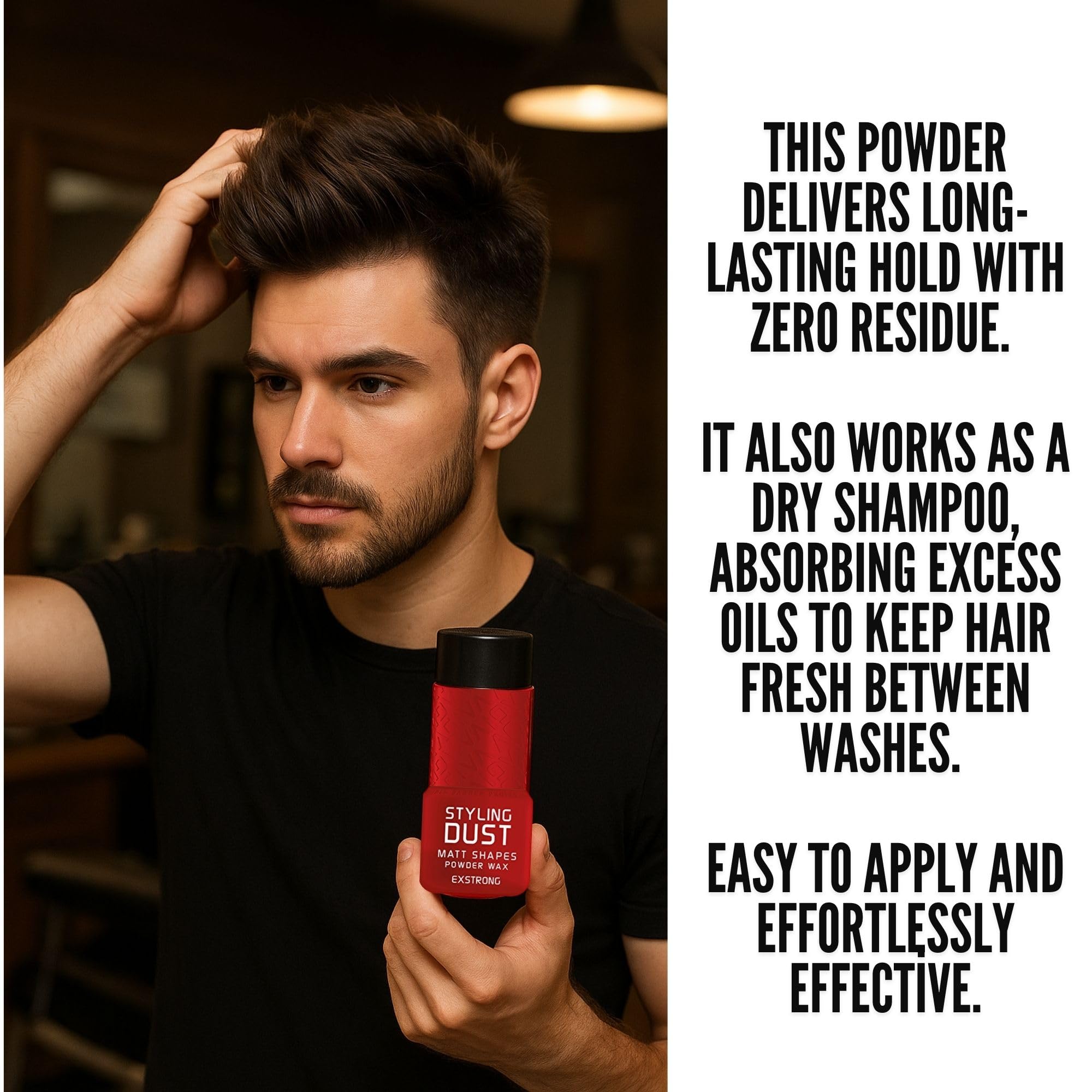 Agiva Hair Styling Dust matte finish for a modern textured look.