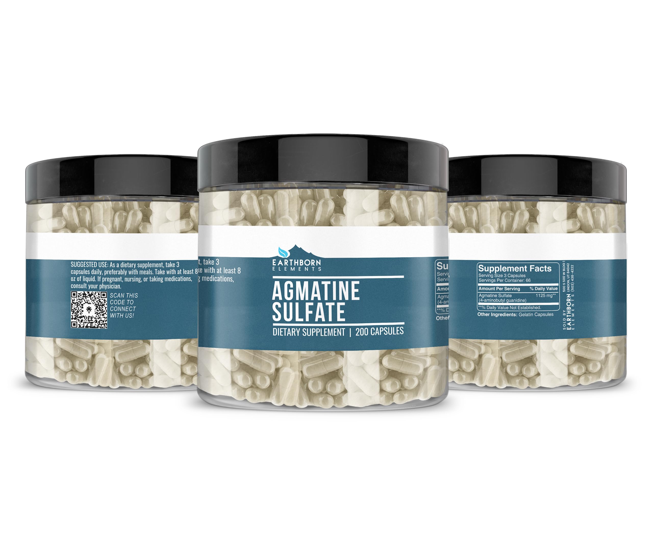 Close-up of Agmatine Sulfate capsules
