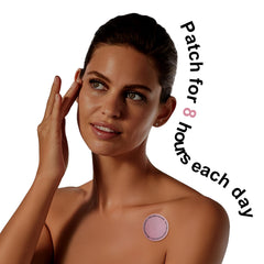 Patch on skin demonstrating wear