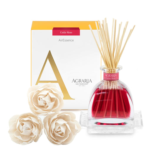 AGRARIA AirEssence Flower and Reed Diffuser Set with sola flowers and diffuser reeds