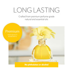 Limone fragrance bottle with handcrafted diffuser reeds