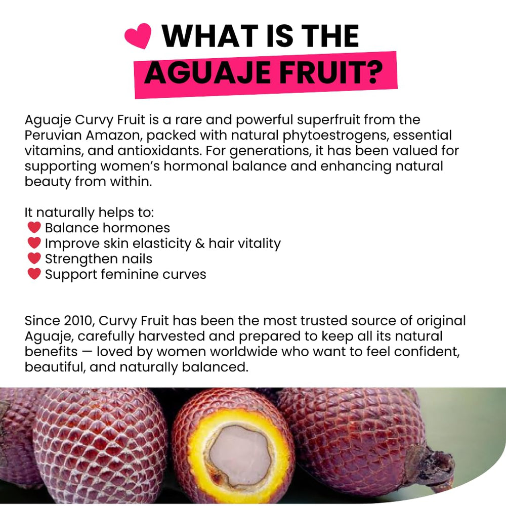 Close-up of Aguaje CurvyFruit capsules