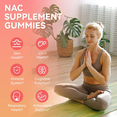 Natural raspberry lemon flavor of NAC Gummies