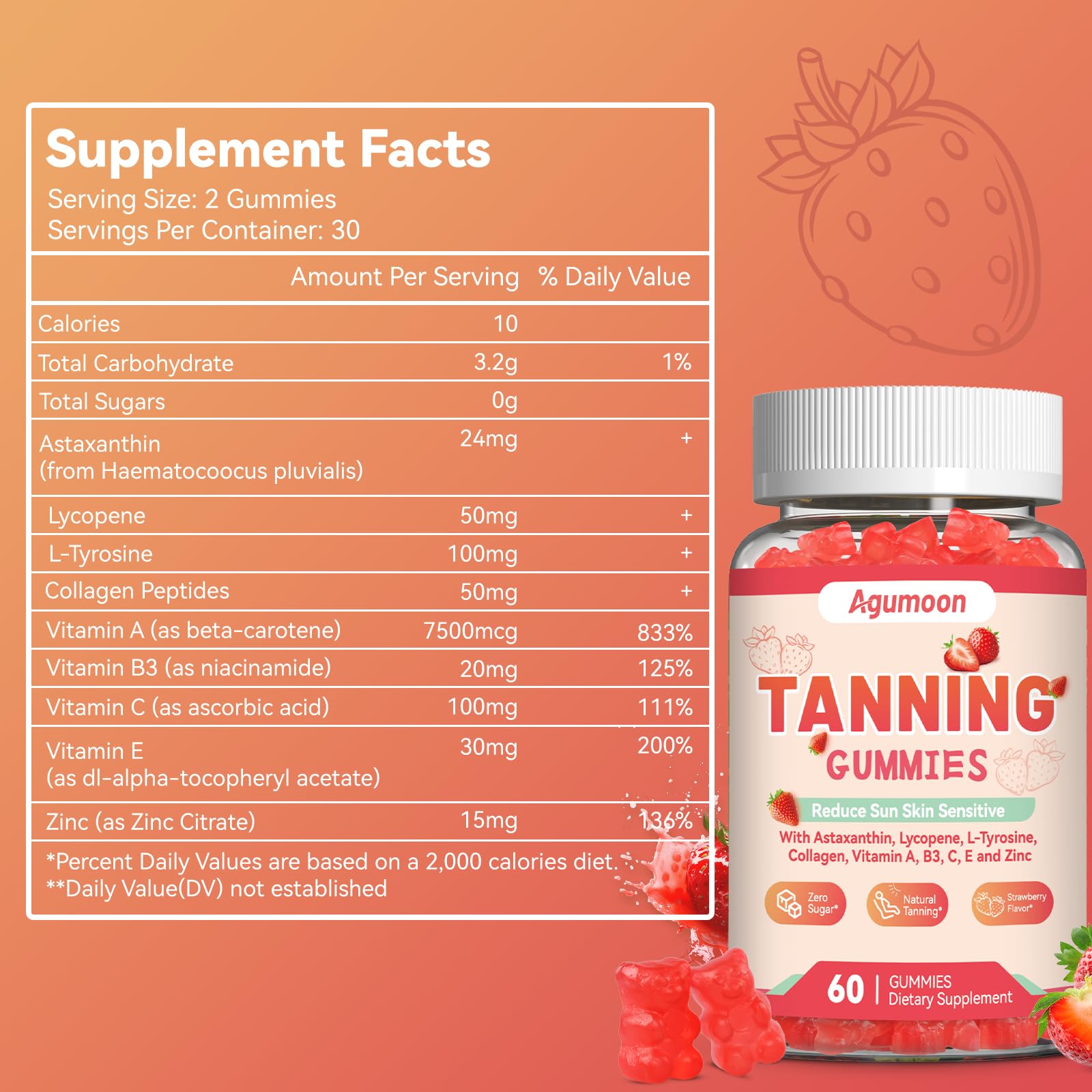 Close-up of Agumoon Tanning Gummies texture