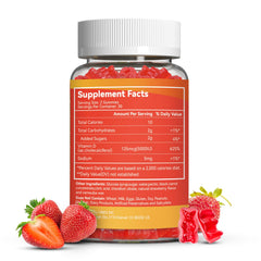 Strawberry flavored Vitamin D3 gummies nutrition information