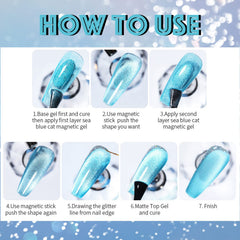 AHAMIOU cat eye gel kit for at-home nail art sessions