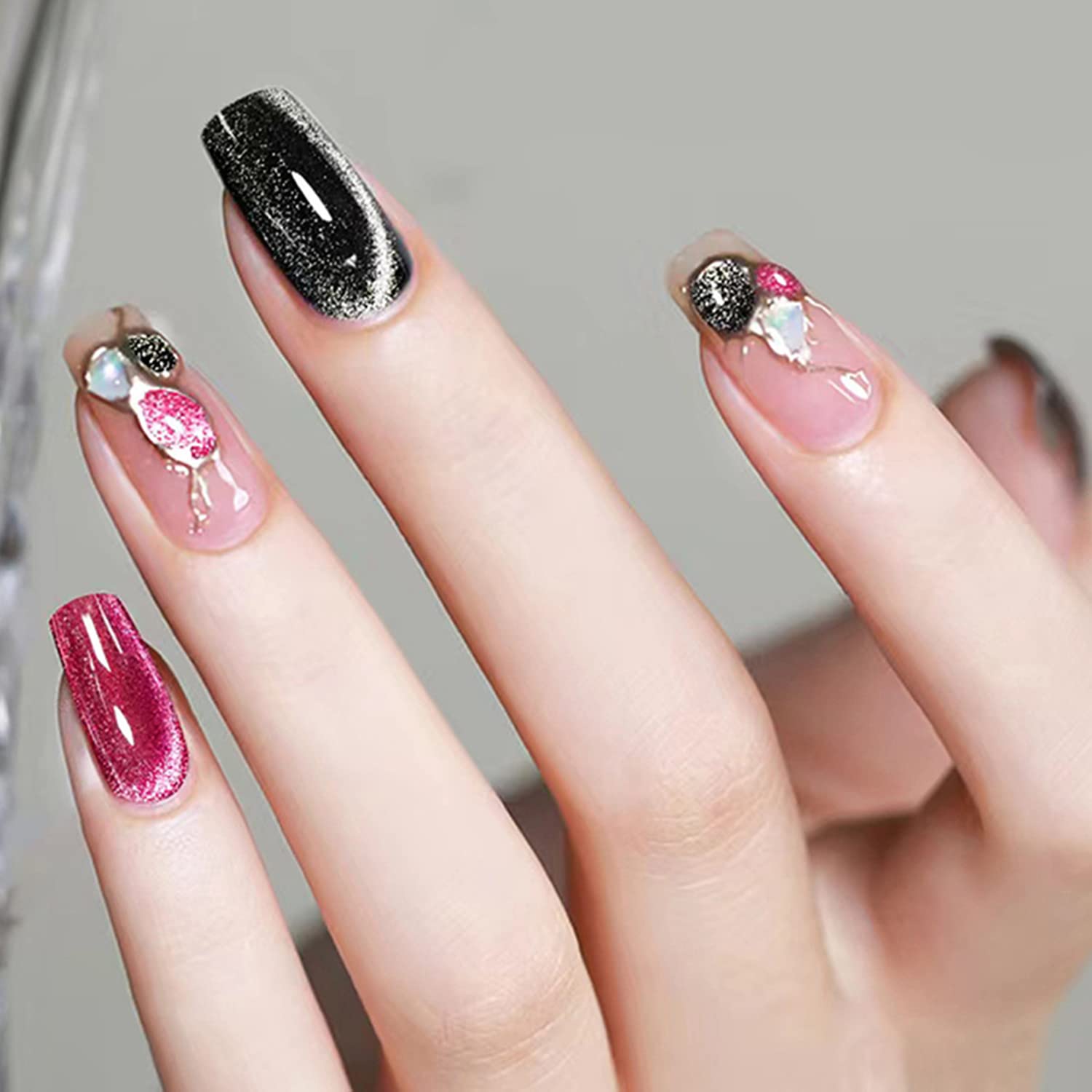 AHAMIOU kit includes 7 ml gel polish and magnet stick for at-home use