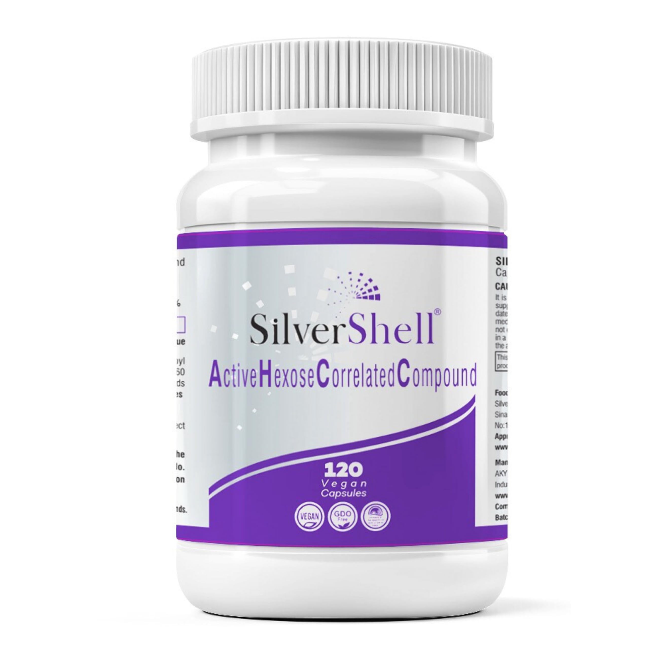 AHCC Active Hexose Correlated Compound capsules bottle with Organic Shiitake extract – 120 vegan capsules