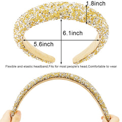 AHONEY glitter beaded headband adds vintage charm to weddings and celebrations.