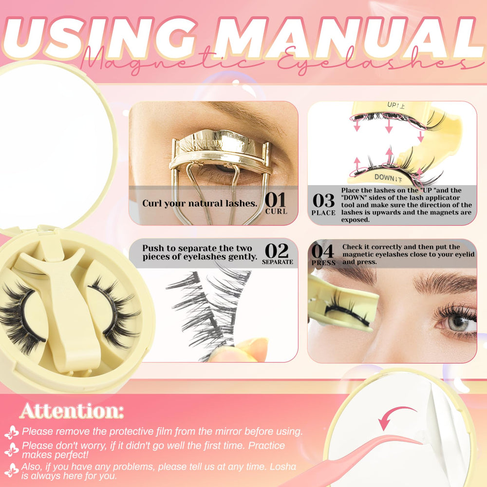 Ahrikiss instruction sheet guiding simple, fast lash application.