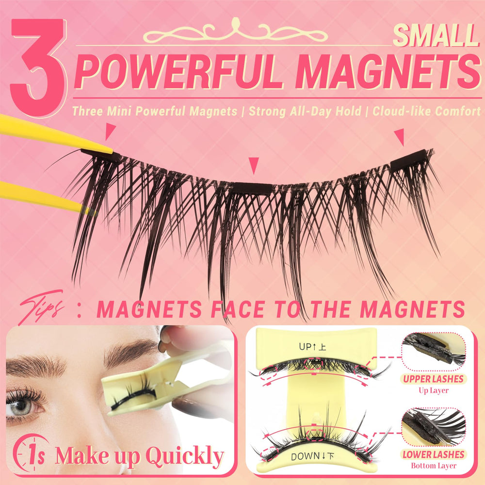 Ahrikiss small magnetic box with mirror for portable lash storage.