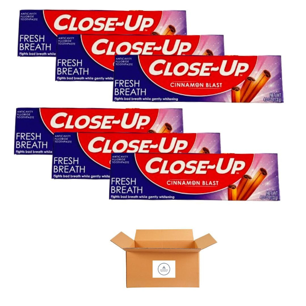Close-Up Fluoride Toothpaste Cinnamon Freshening Red Gel 4 oz Pack of 6