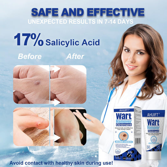 AHUIFT wart remover ointment applicator demonstrates precise application for targeted wart treatment