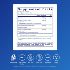 Pure Encapsulations A.I. Formula – back label with supplement facts