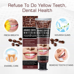 Toothpaste tube labeled Arabic Coffee with 100ml