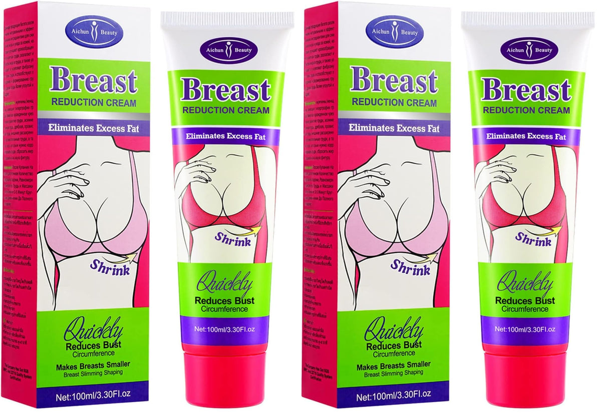 Two 100ml tubes of AICHUN Beauty Breast Reduction Cream in pack of 2