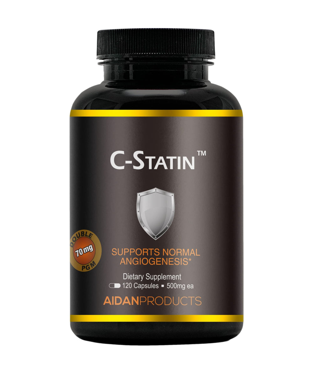 Front view of Aidan C-Statin bottle with label