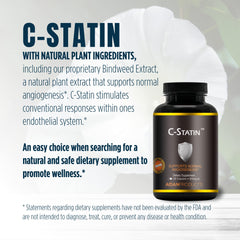 Supplement facts and ingredients label for C-Statin