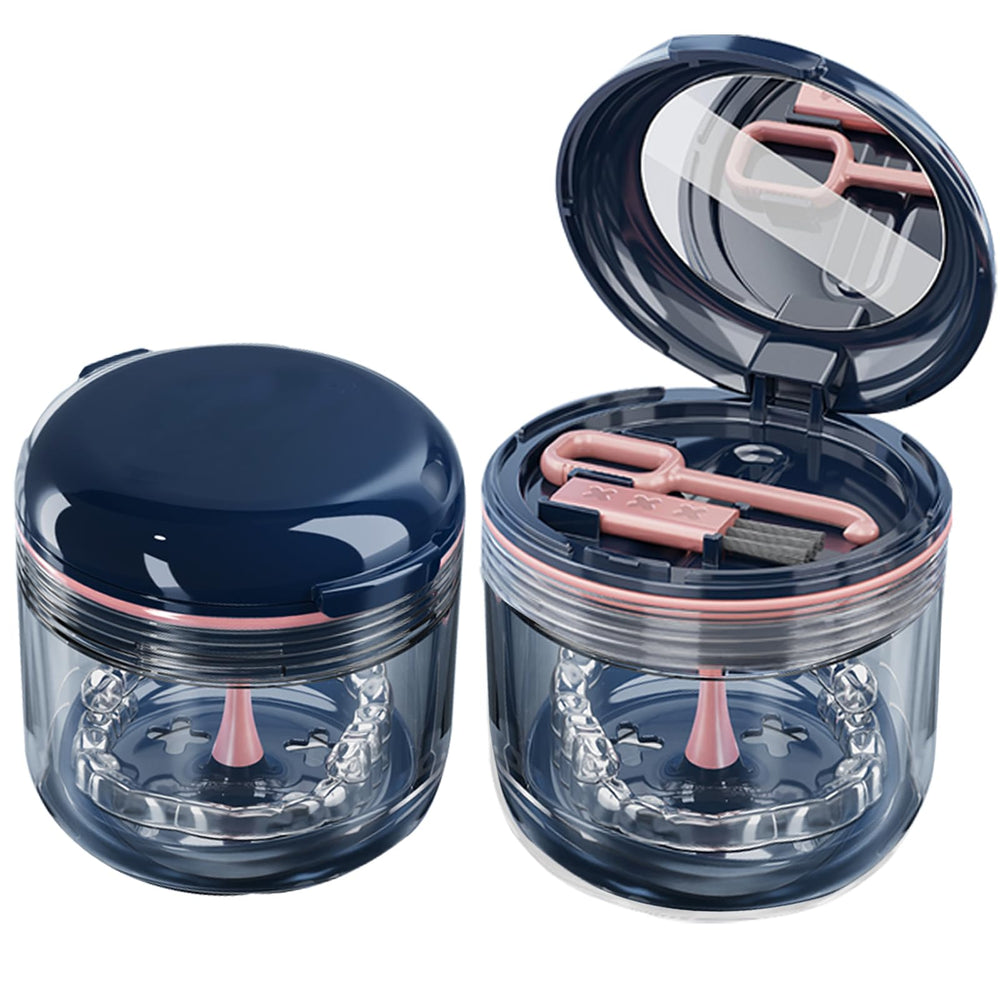 Front view of Aidarmoll retainer case with mirror