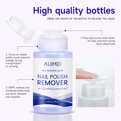 AIJIMEI remover supports gel, dip powder, and glitter polish removal.
