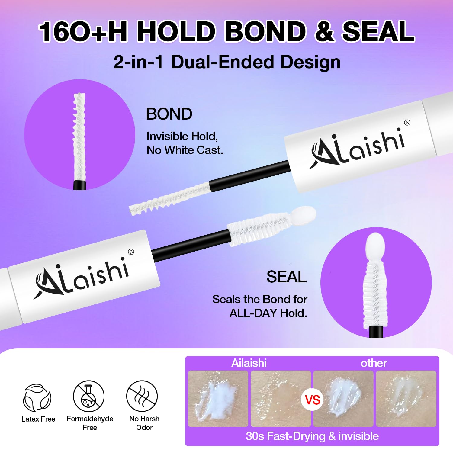 AILAISHI Bond and Seal set used to secure lash adhesion