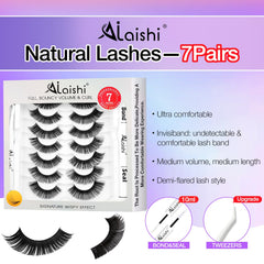 AILAISHI natural cat-eye lashes in soft wispy style for everyday look