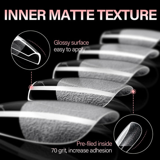 AILLSA 15 sizes for beginners nail tips for trimming-free application.