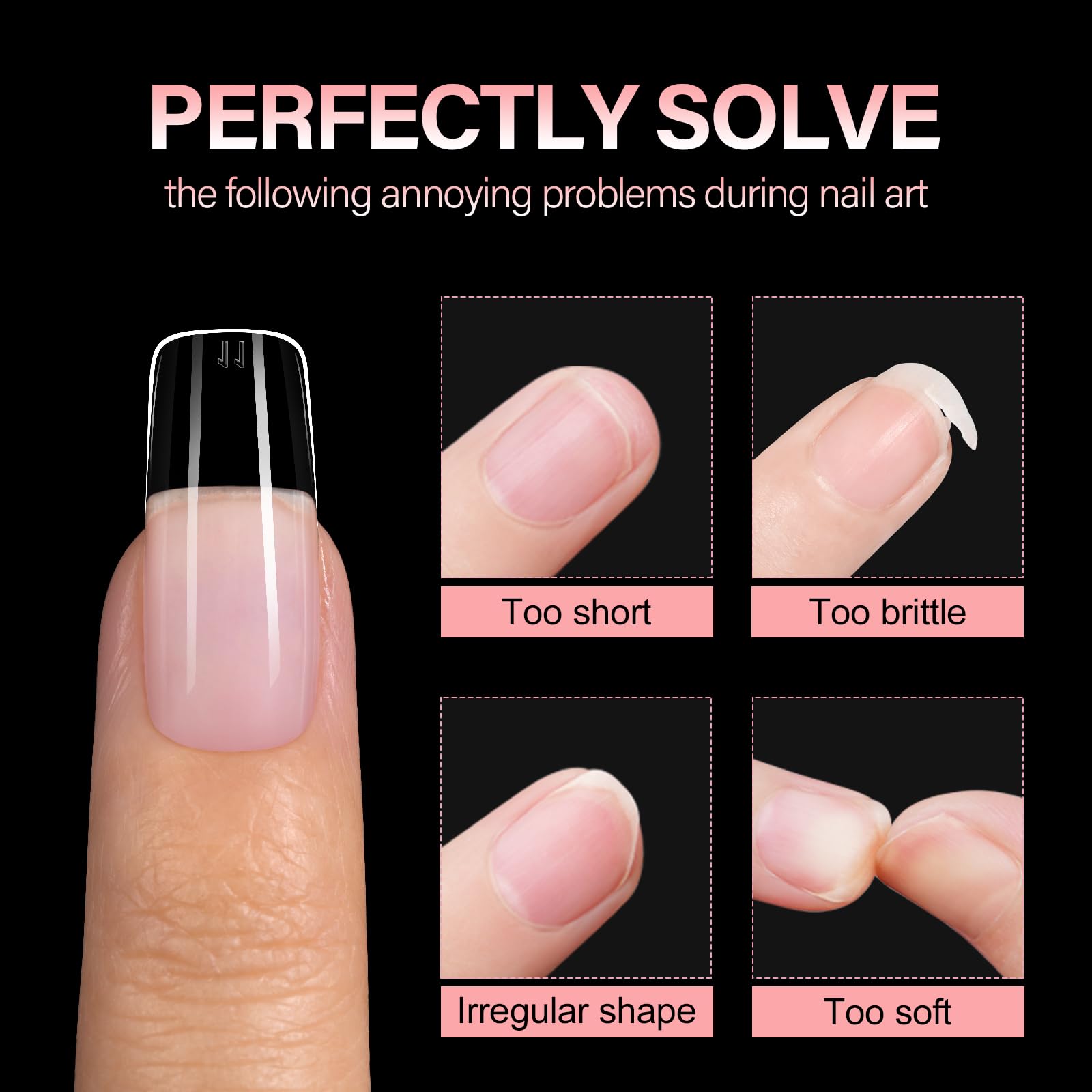 AILLSA display bottle and tips showcasing clear bond and half-matte look