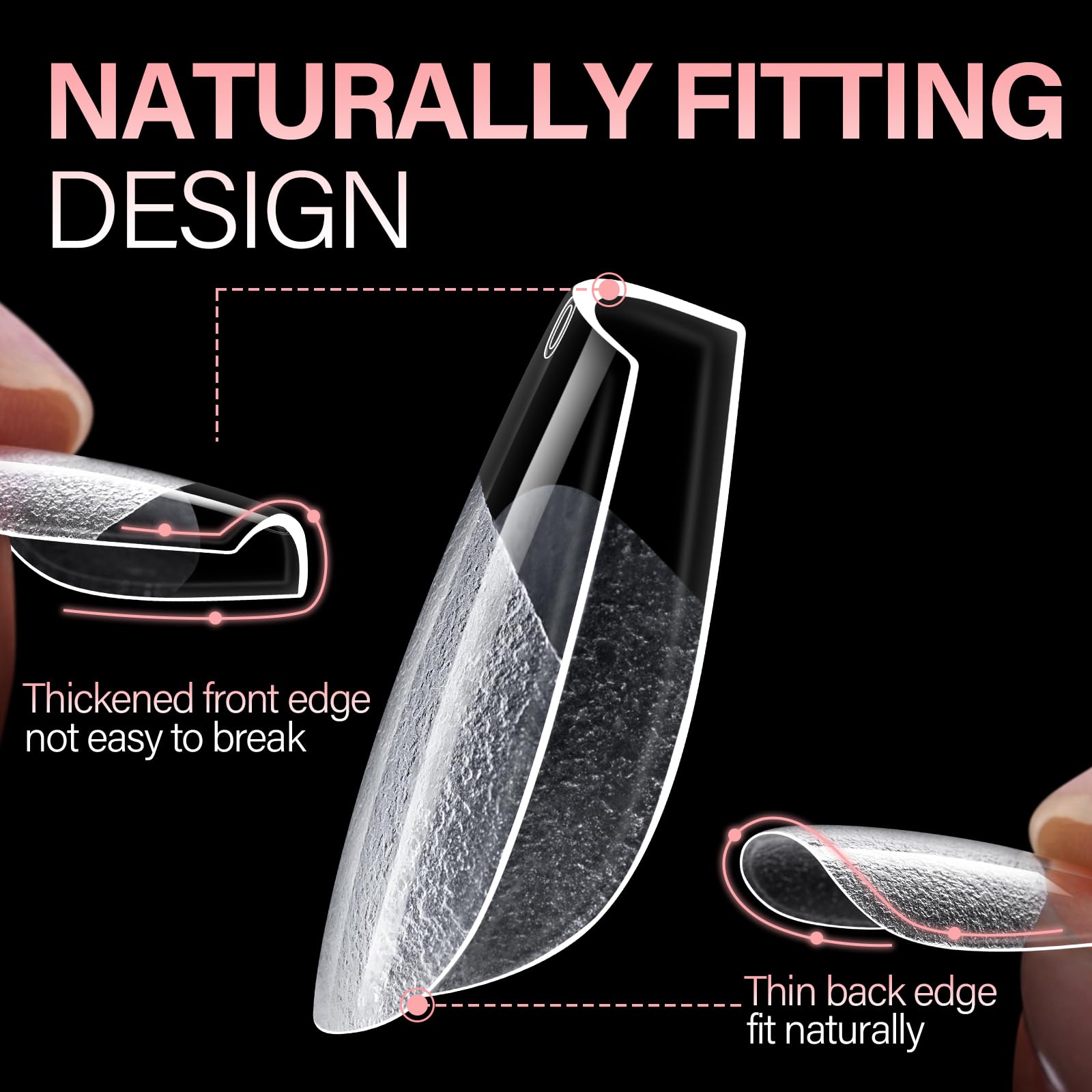 AILLSA half-matte surface nails reduce color slipping during art