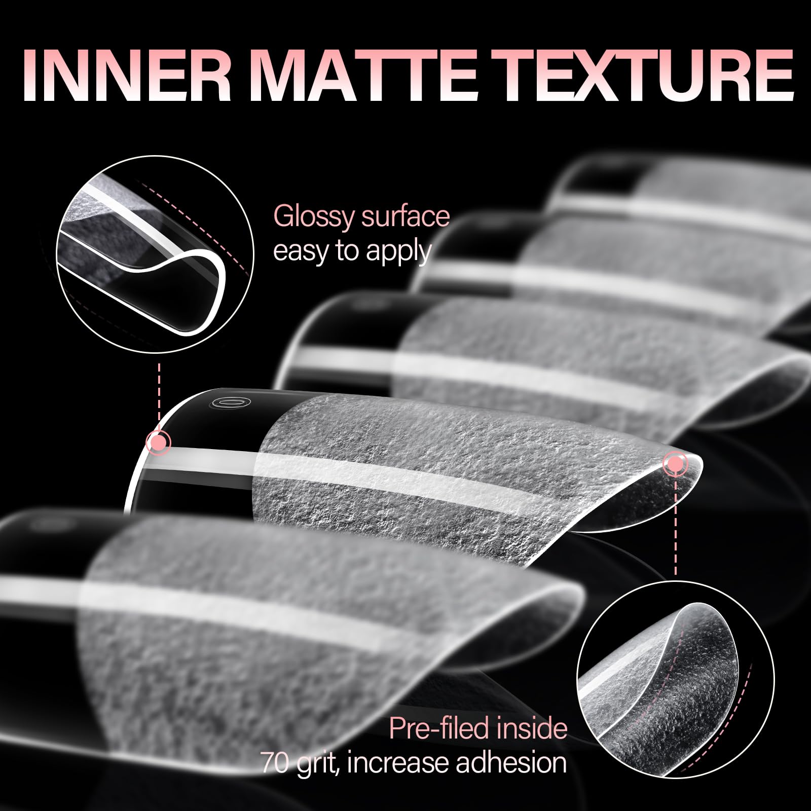 AILLSA snug-curvature nail tips for comfortable fit and bubble-free wear