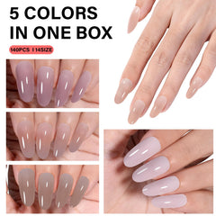 AILLSA oval nail tips close-up highlighting smooth edges and natural shape.
