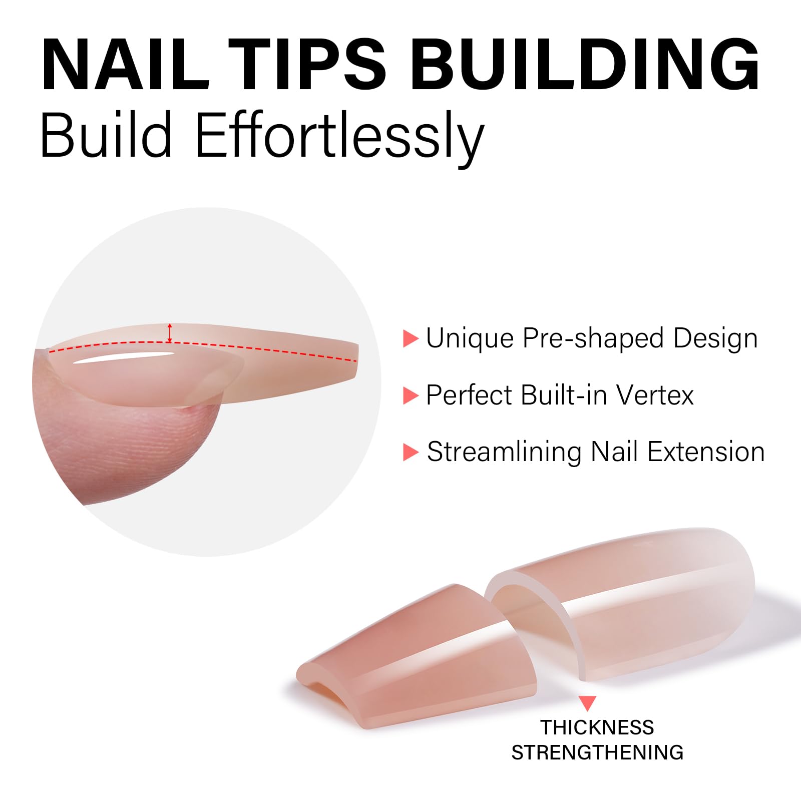 AILLSA RealFit nude gel tips durable for lasting wear