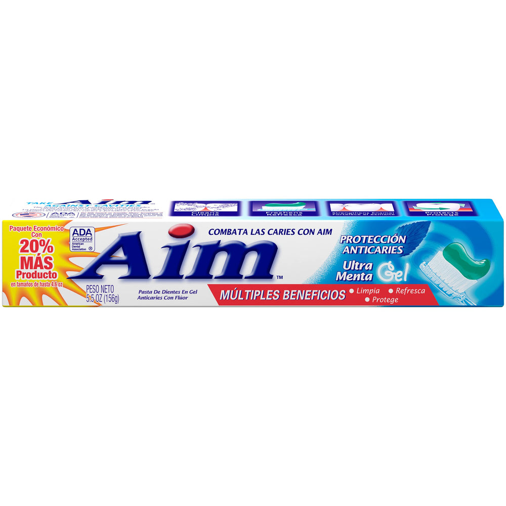 Back of toothpaste tube showing directions (pack of 3)
