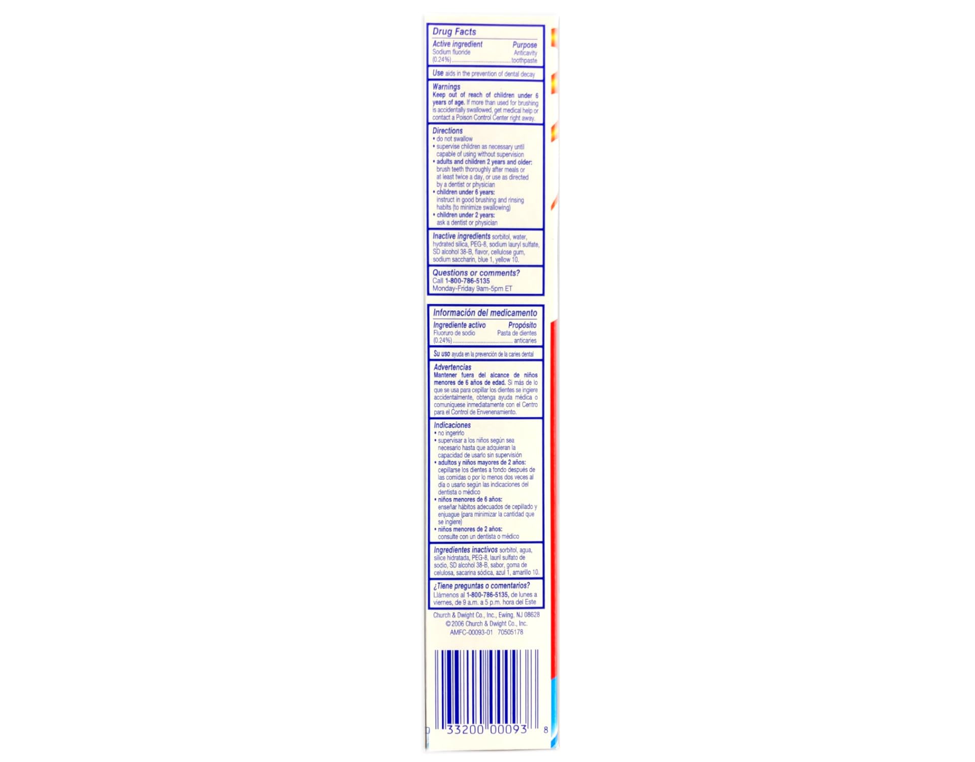 Toothpaste tube close-up with Ultra Mint label