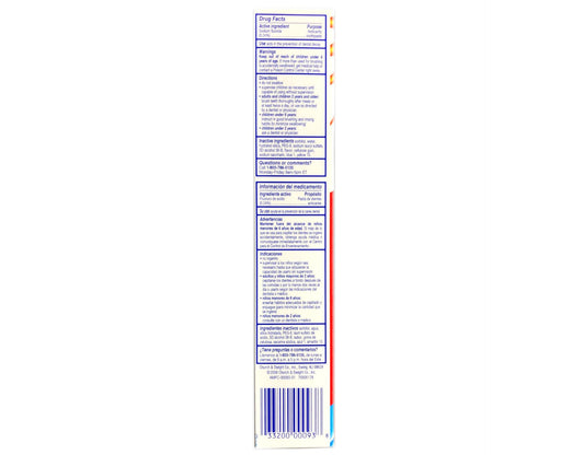 Toothpaste tube close-up with Ultra Mint label