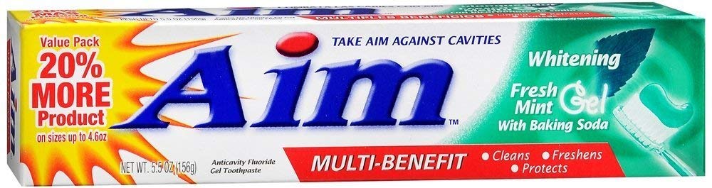AIM White Gel Mint Toothpaste 5.5 oz