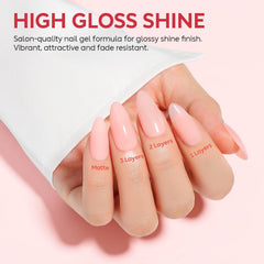 Base coat and top coat with AIMEILI colors for long-lasting nails.
