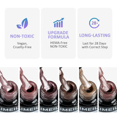 AIMEILI Cat Eye gel nail polish application swatch demonstrates easy layering and even coverage.