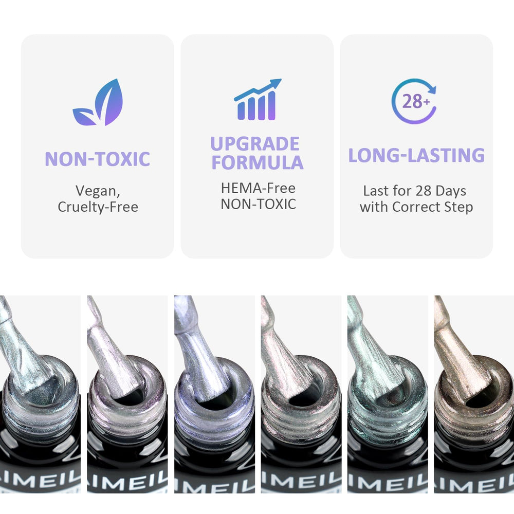 AIMEILI Cat Eye gel polish being applied on a nail for a salon-like finish.