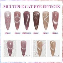 AIMEILI Cat Eye magnet demonstrates magnetic nail art effect for unique designs.